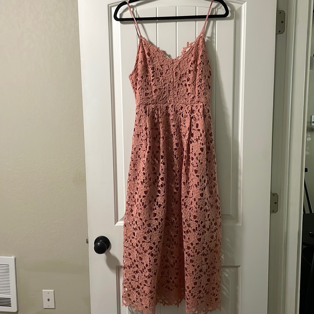 Floral Lace pink dress